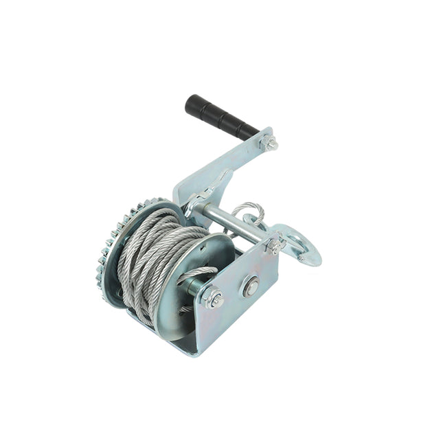 Findmall Boat Trailer Hand Winch with Steel Cable, Heavy Duty Manual Crank Gear Winch with Hook, High Carbon Steel Trailer Winch for Boat, Truck & ATV