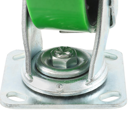 Findmall 1 Pack 6 Inch Polyurethane Swivel Caster Wheel with Brake, Plate Mount, Heavy Duty Replacement Caster for Toolboxes, Workbenches & Industrial Equipment