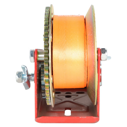 Findmall 3500 lbs Heavy Duty Hand Winch with 32 ft Nylon Strap, Manual Crank Strap Winch with Hook, Two-Way Ratchet Trailer Winch for Boat, Truck & ATV