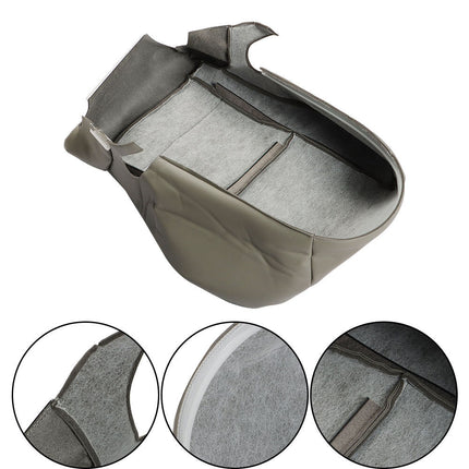 Findmall Left Leather Seat Cover Driver Side (Gray) Replacement for 2000-2004 Toyota Tundra Seqouia