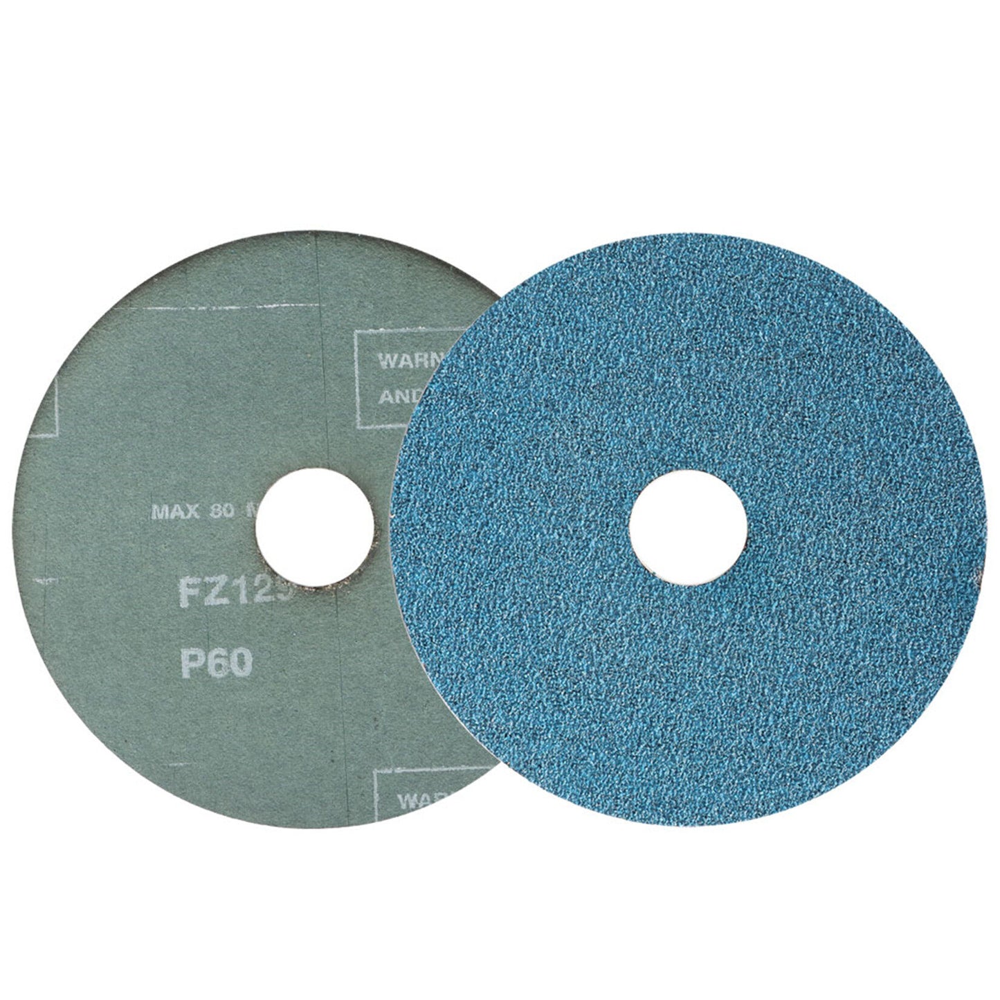 25Pcs Zirconia Resin Fiber Sanding and Grinding Discs, 4-1/2 x 7/8 Inch 60 Grit