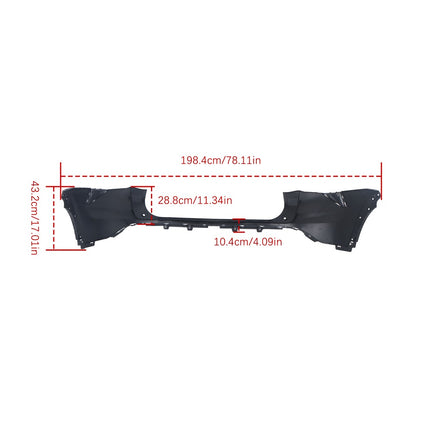Findmall Rear Upper Bumper Cover for 2024 Chevrolet Trax, Primed