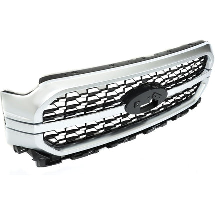 Findmall Chrome Grille Front Upper Grill Assembly Replacement for 2021-2023 F150