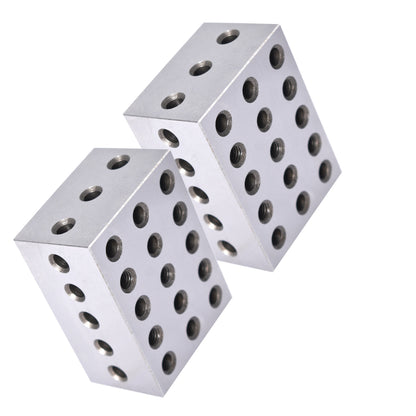 findmall 2-3-4 Blocks Matched Pair 23 Holes (2"x3"x4") 234 Accuracy Ground Machinist Set Up Blocks .0003" HRC 55-62