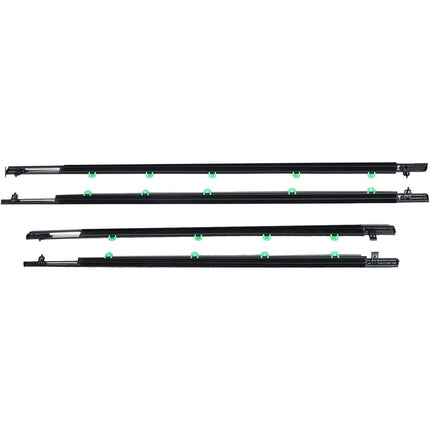 Findmall Chrome & Black Outer Window Weatherstrip Kit for 2007-2011 Honda CR-V, 4-Piece