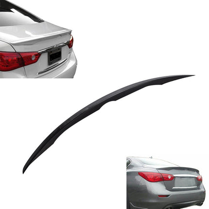 Findmall Painted Glossy Black Trunk Lid Spoiler Wing Replacement for 2014-2021 Infiniti Q50 JDM VIP