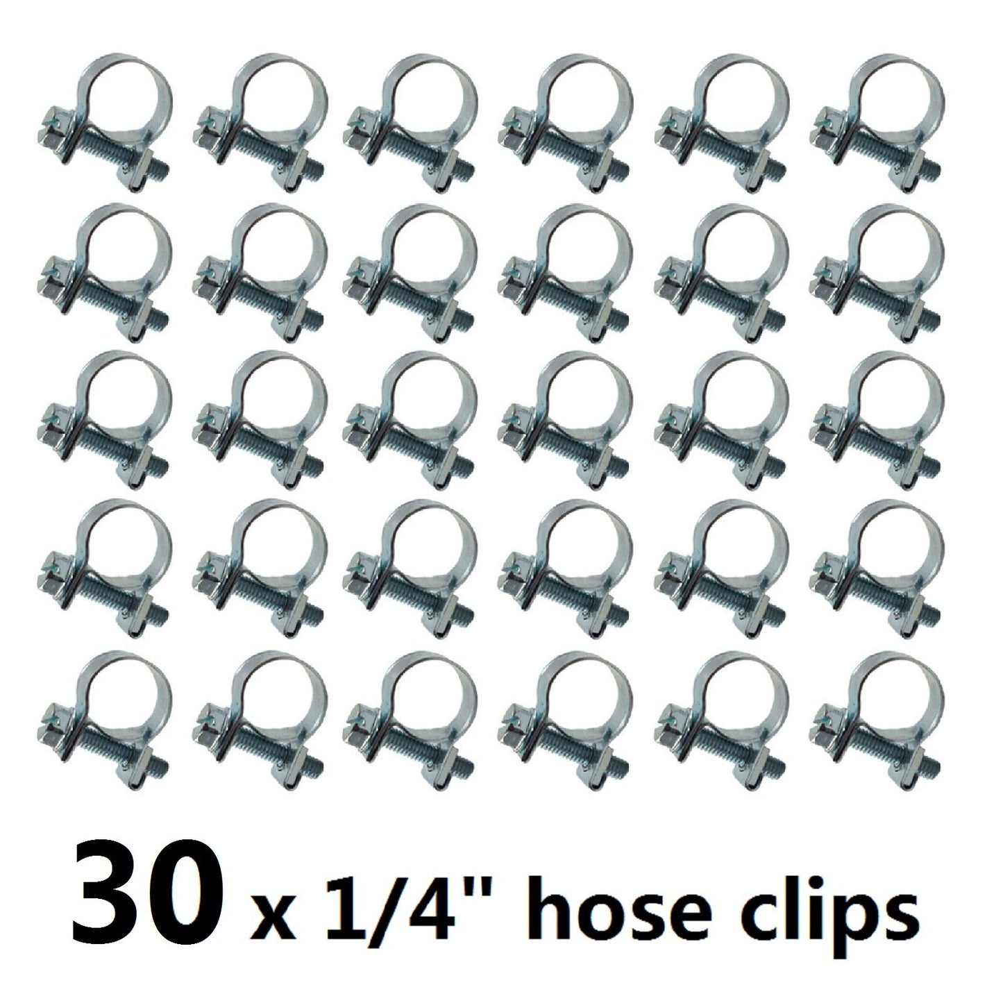 NEW 30PCS 1/4"FUEL INJECTION HOSE CLAMP / AUTO Fuel clamps