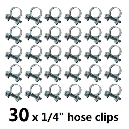 NEW 30PCS 1/4"FUEL INJECTION HOSE CLAMP / AUTO Fuel clamps