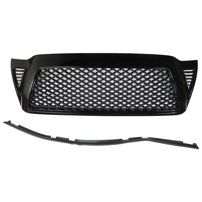 Findmall Front Vertical Billet-Style Grille for 2005-2011 Toyota Tacoma, Gloss Black