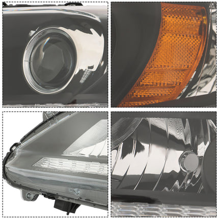 Findmall Headlight Assemblies for 2013–2015 Honda Accord 4-Door Sedan Front Left and Right, Replaces 33100-T2A-A01 and 33150-T2A-A01