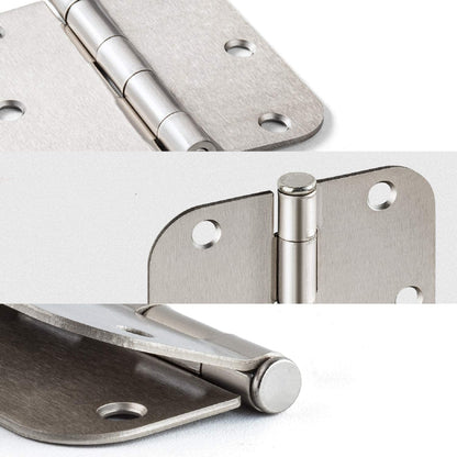 findmall 30 Pack Door Hinges Satin Nickel 3.5 Inch x 3.5 Inch 1/4 Inch Radius Corner Hardware Controls