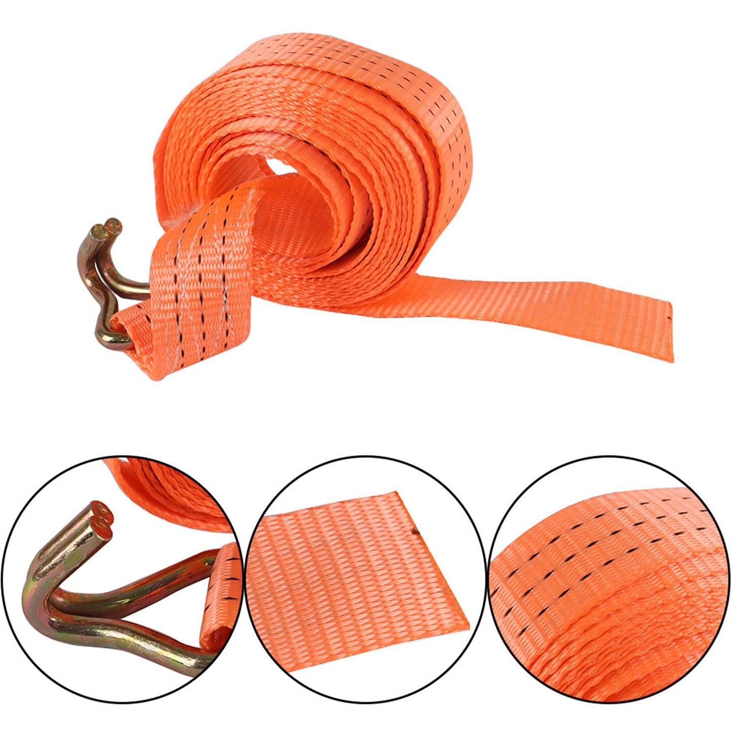 findmall 4Pcs 1.5 x 15 J hook Ratchet Straps 4000Lbs Heavy Duty Tie-Down Straps