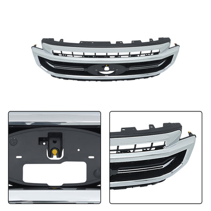 Findmall Chrome and Black Mesh Front Hood Grille Replacement for F-250 Super Duty 2020-2022
