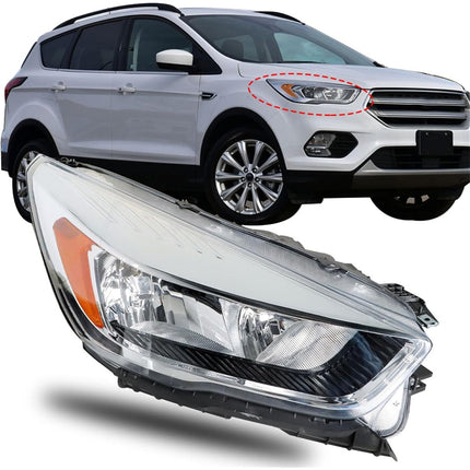 Findmall Headlight Assembly for 2017–2019 Ford Escape Front Right Passenger Side