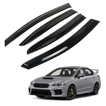 Findmall Black Side Window Visor Vent Rain Guard Deflector Replacement for 2015-2019 Subaru WRX STI JDM Style