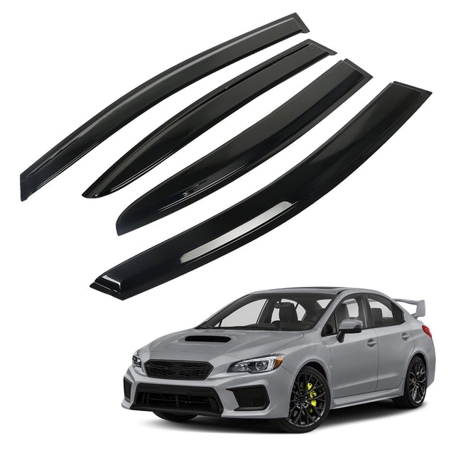 Findmall Black Side Window Visor Vent Rain Guard Deflector Replacement for 2015-2019 Subaru WRX STI JDM Style