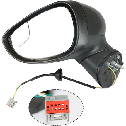 Findmall Side Mirror Assembly for 2011-2019 Fiesta, Driver Side, Manual Fold, No Turn Signal