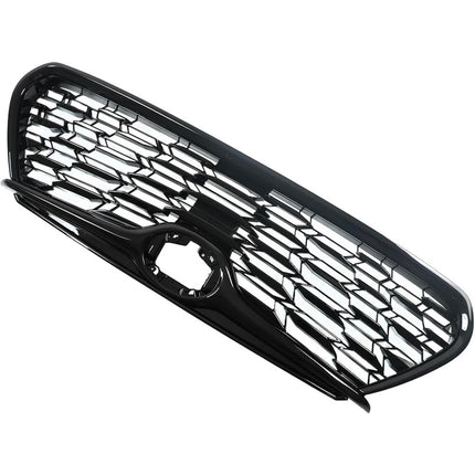 Findmall Front Upper Mesh Grille for 2020-2022 Toyota Highlander, Gloss Black, Without Camera Hole