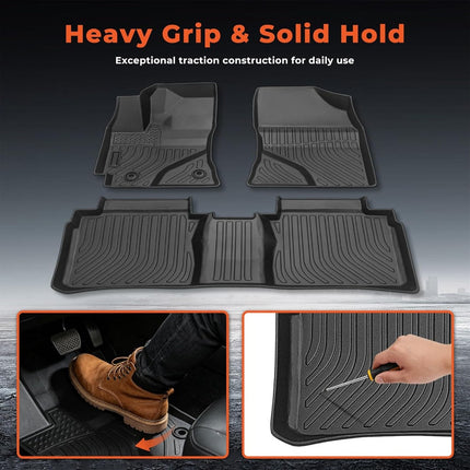 Findmall 3PCS Floor Mats Black TPE Replacement for Corolla 2014-2019