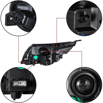 Findmall Headlight Assembly for 2016–2019 Ford Explorer Front Right Passenger Side, Replaces FB5Z-13008-B