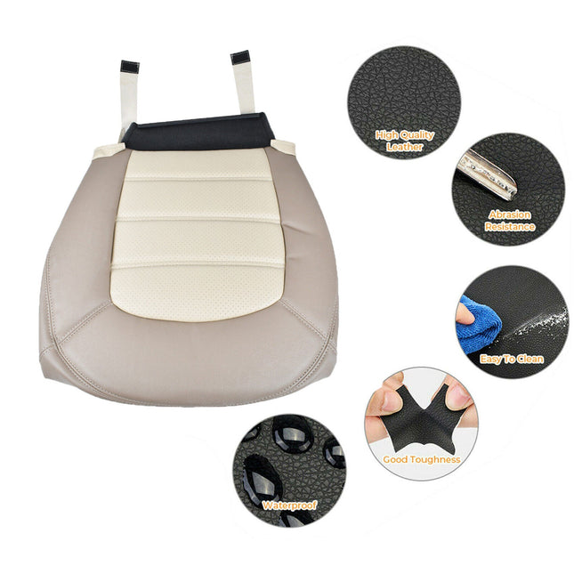 Findmall 2 Tone Tan Driver Side Leather Seat Cover Replacement for 2002 2003 2004 2005 2006 Explorer Eddie Bauer