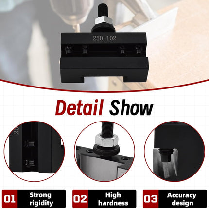 findmall 5Pcs AXA 250-102 Tool Holder AXA 102 Quick Change Tool Post Holder Fit for Swing 12 Inch AXA Tool Holder