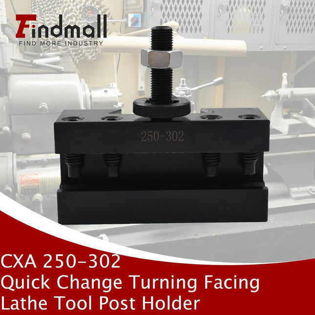 findmall CXA 250-302 Quick Change Boring Turning Facing Holder Steel CNC Tool Holder Fit for Tool Post 250-333 and 250-300