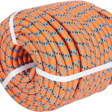 Findmall 1/2in 150ft Braided Rope 32 Strands Polyester Braided Line Replacemet for Swing Chair Swing Camping Tree Working Orange Blue Black