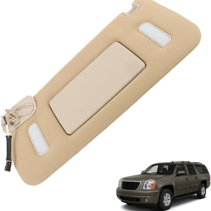 Findmall Sun Visor Mirror Gray Replacement for 2007-2014 Silverado Tahoe Yukon Suburban Escalade for 22850306 22850310