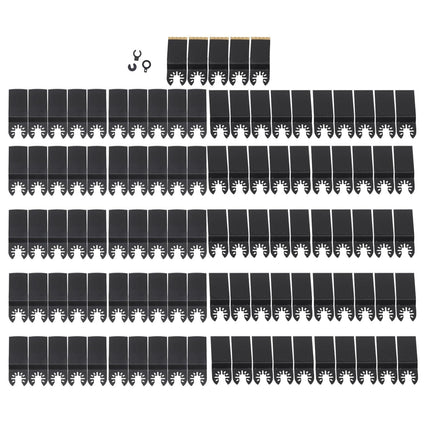 Findmall Professional Oscillating Saw Blades 105Pcs Kit: Titanium and HCS for Wood, Metal, Plastic - Fast Installation