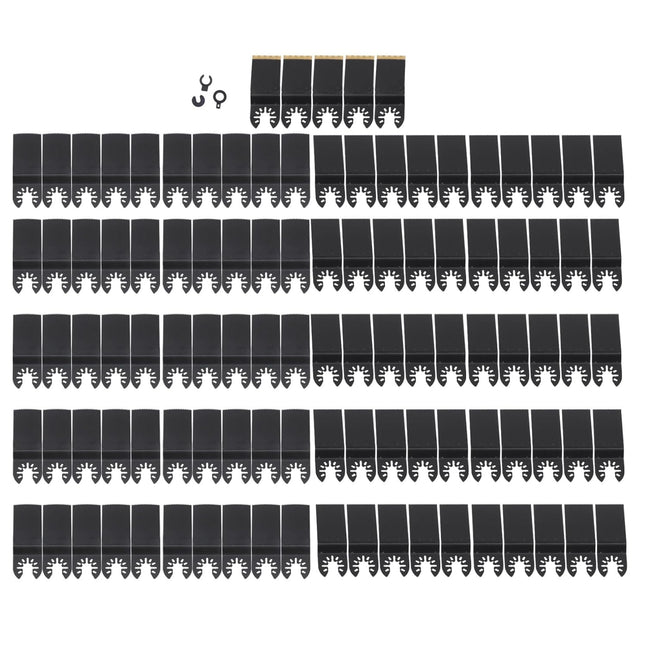Findmall Professional Oscillating Saw Blades 105Pcs Kit: Titanium and HCS for Wood, Metal, Plastic - Fast Installation
