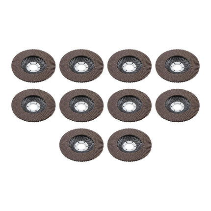 Findmall 10 PCS 4.5 Inch T27 Aluminum Oxide Flap Discs, 40/60/80 Grit Grinding Wheels with 7/8" Arbor for Angle Grinder Metal Polishing