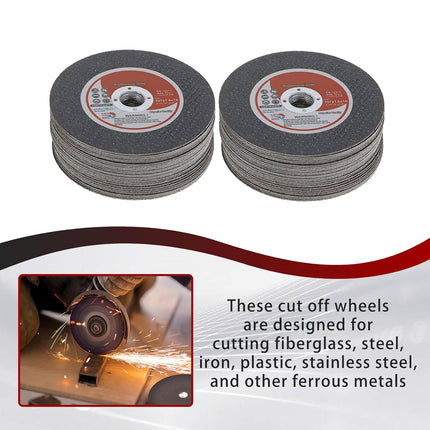 Findmall Cut Off Wheels 4 Inch x 1/16 Inch x 5/8 Inch Arbor Cutting Wheels Fit for Cutting Stainless Steel and Ferrous Metals