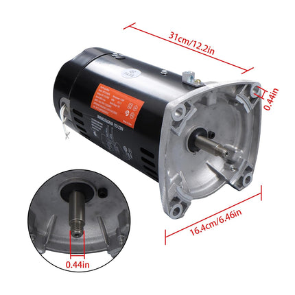 Findmall USQ1052 Swimming Pool Pump Motor, 1/2HP Square Flange Pool Motor