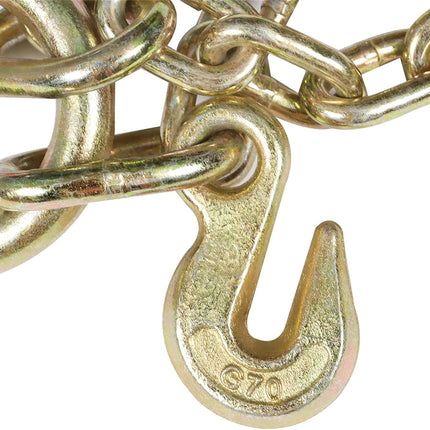 Findmall 5/16 Inch x 3 ft Long G70 V-Chain Bridle with 8 Inch Medium J Hooks, T- Hook & J-Hook with Grab Hooks Truck Wrecker