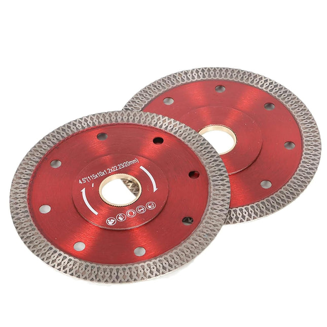 findmall 4.5 Inch Diamond Porcelain Saw Blades for Ceramic Tile, Porcelain, Granite, Marble & Quartz Cutting (2 Pack)