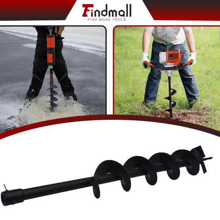 findmall Earth Auger Drill Bits 4" 6" 8" for Gaseous Fluid Powered Post Fence Hole Digger
