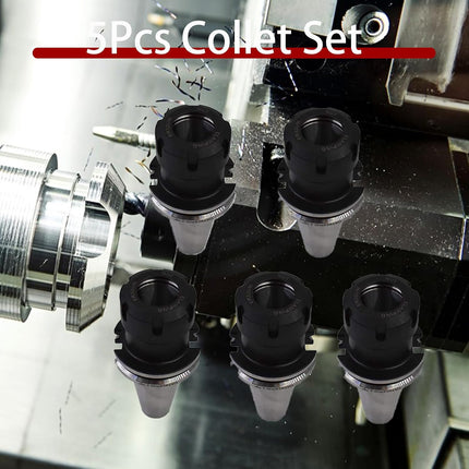 Findmall 5Pcs Collet Set CAT40 ER32 Collet Chuck Tooling Fit for CNC Engraving Machine and Milling Lathe Tool