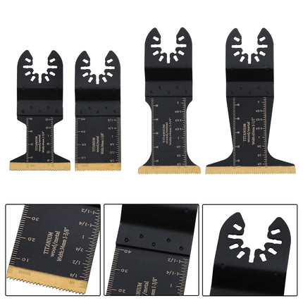 Findmall 30PCS Oscillating Saw Blade Combination (12PCS 1.34inch, 10PCS 1.73inch, 4PCS Long 1.73inch and 4PCS Wide 2.68inch) for Plastic Wood Metal and Hard Material