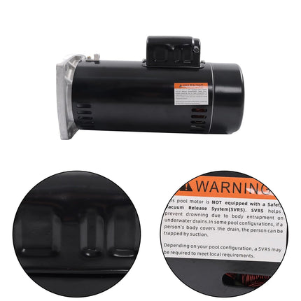 Findmall USQ1252 Swimming Pool Pump Motor, 2.5HP Square Flange Pool Motor