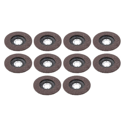 Findmall 10 PCS 4.5 Inch T27 Aluminum Oxide Flap Discs, 40/60/80 Grit Grinding Wheels with 7/8" Arbor for Angle Grinder Metal Polishing