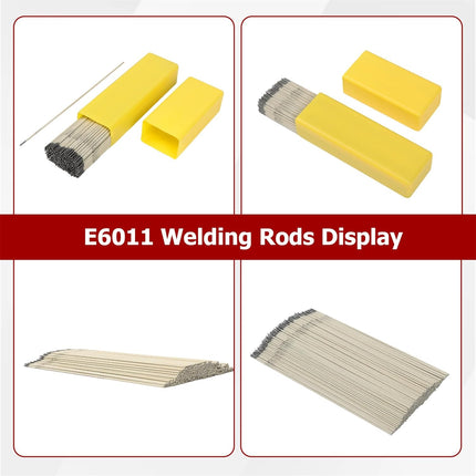 Findmall E6011 Welding Rods Carbon Steel Stick Electrodes 3/32" 1/8" 5/32" Arc Welding Rods for AC/DC Welding
