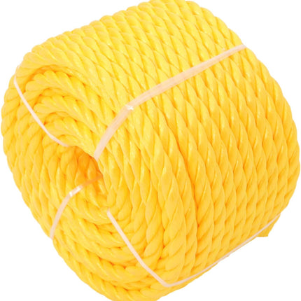 Findmall Orange Yellow 1/2in X 100ft 3 Stranded Braided Rope Heavy Duty Poly Ropes for DIY Projects, Commercial Use