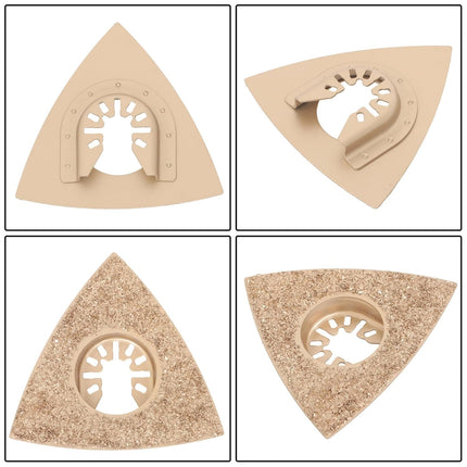 Findmall 5 Pieces of Triangle Oscillating Saw Blades, 3.1 Inch(79MM) Carbide Sand Pads, for Sanding, Grinding, Universal Compatibility