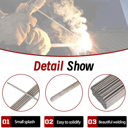 Findmall E6013 Welding Rods Carbon Steel Stick Electrodes Arc Welding Rods for AC/DC Welding
