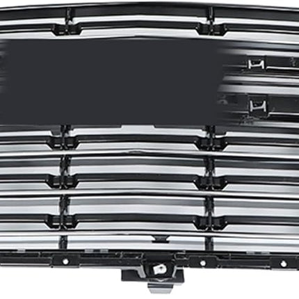 Findmall Black Front Upper Grille with 4-Piece Chrome Trim Replacement for Tahoe and Suburban 2021-2022