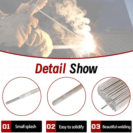 Findmall E6011 Welding Rods Carbon Steel Stick Electrodes 3/32" 1/8" 5/32" Arc Welding Rods for AC/DC Welding