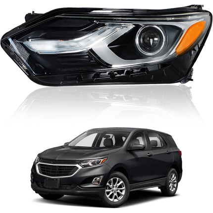 Findmall Driver Side Headlights Assembly HID with DRL Replacement for Equinox 2018-2021 Housing Black Lamp LH 1PC 84818199 GM2502470