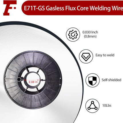 findmall E71T-GS 0.035/0.030 In (1.0/0.8 MM) 10Lbs Gasless Flux Core Welding Wire (0.030)