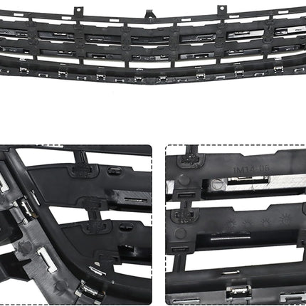 Findmall 2-Piece Chrome and Black Front Upper and Lower Grille Set Replacement for Impala 2014-2020